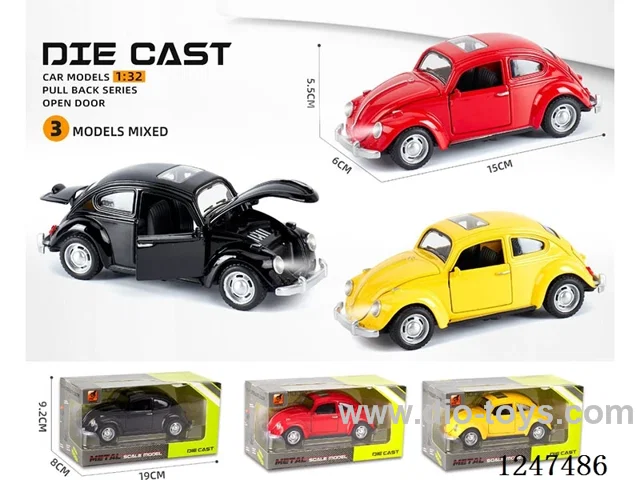 1:32 pull back alloy car 4 doors openable W L/M