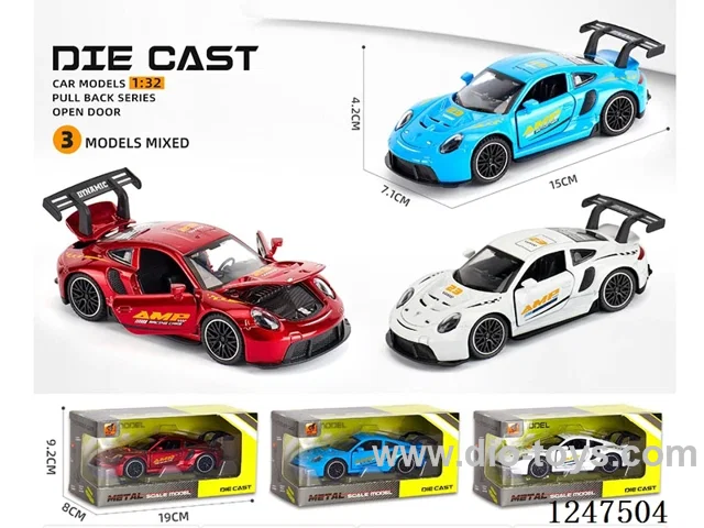 1:32 pull back alloy car 4 doors openable W L/M