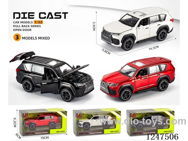 1:32 pull back alloy car 4 doors openable W L/M