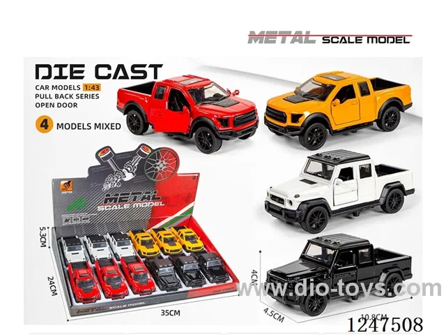 1:43 pull back alloy car openable door