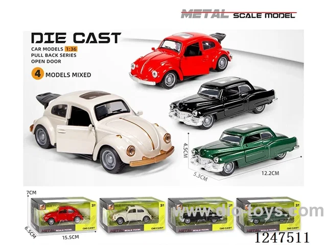 1:36 pull back alloy car 3 doors openable