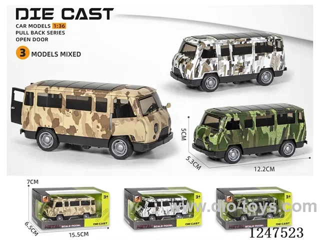 1:36 pull back alloy car 3 doors openable