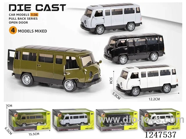 1:36 pull back alloy car 3 doors openable W L/M