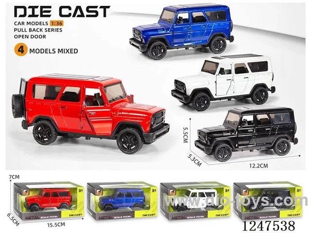1:36 pull back alloy car 3 doors openable