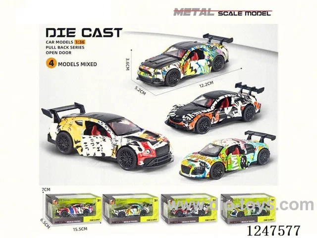1:36 pull back alloy car 3 doors openable W L/M