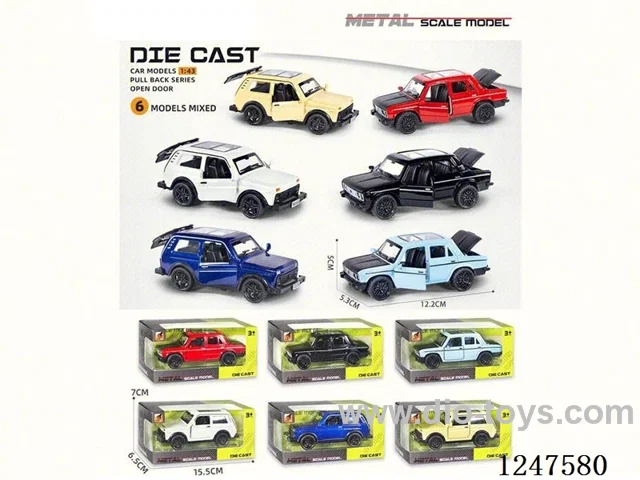 1:36 pull back alloy car 3 doors openable W L/M