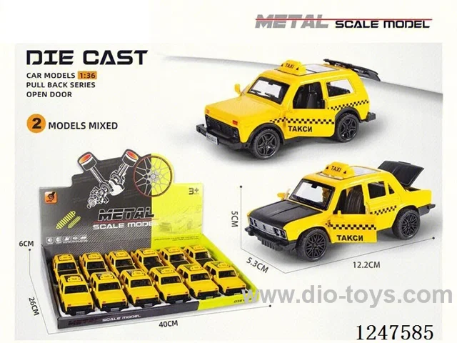 1:36 pull back alloy car 3 doors openable 12PCS W L/M