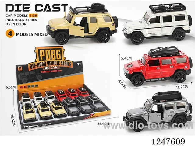 1:39 pull back alloy car openable door 12PCS