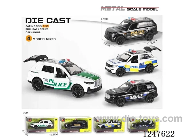 1:36 pull back alloy car 3 doors openable W L/M