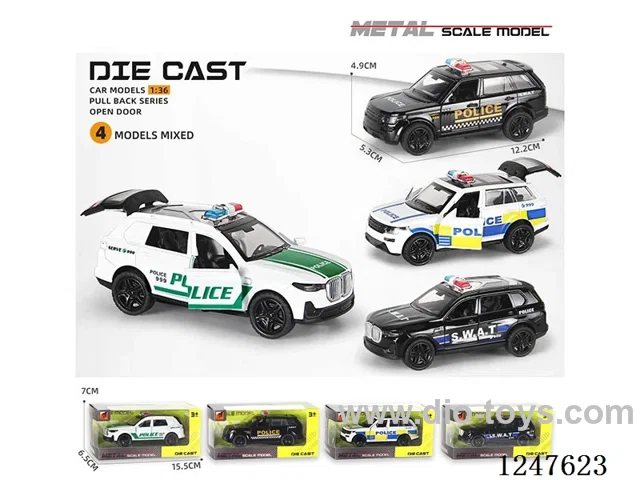 1:36 pull back alloy car 3 doors openable