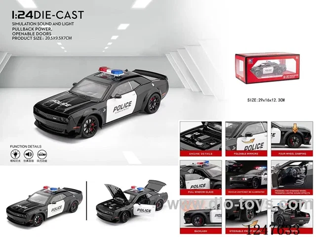 1:24 pull back alloy car W L/M
