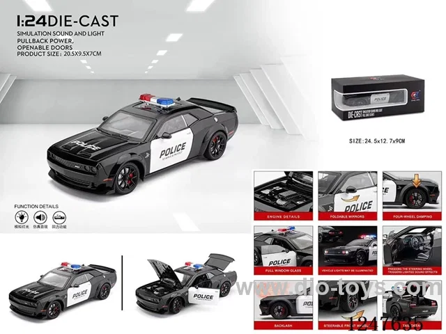 1:24 pull back alloy car W L/M