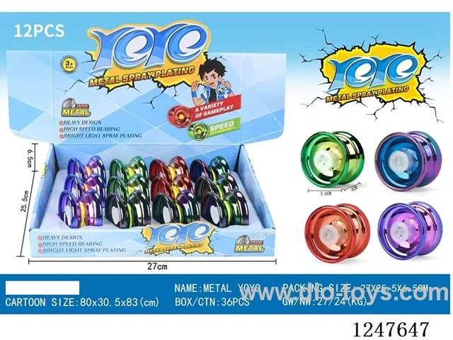 Alloy Yoyo 3 Bearings (Dazzling Colours)12PCS