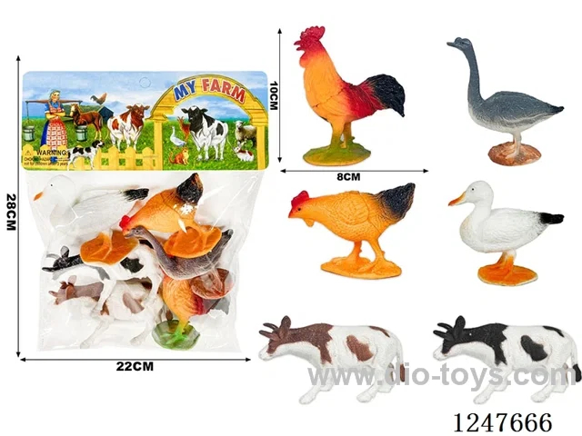 6PCS PVC Animal Set