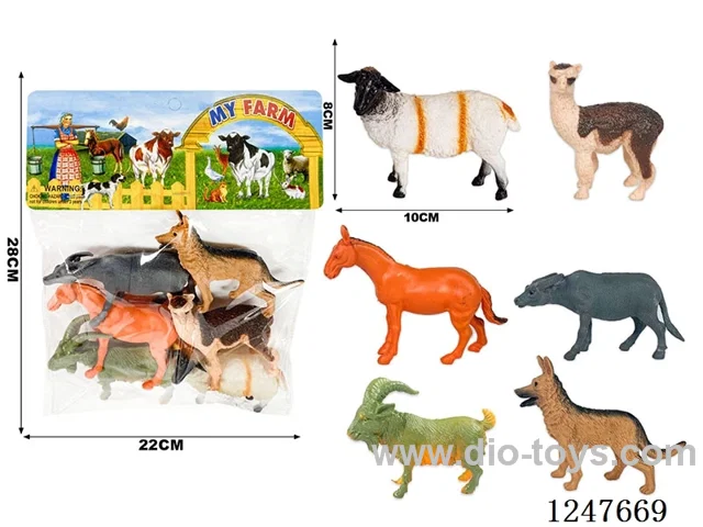 6PCS PVC Animal Set