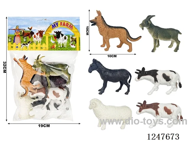 6PCS PVC Animal Set