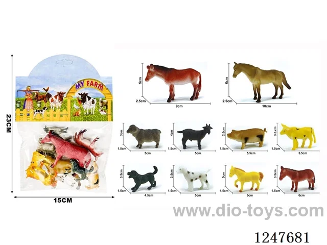 2 Medium+8 Small -Animal Set