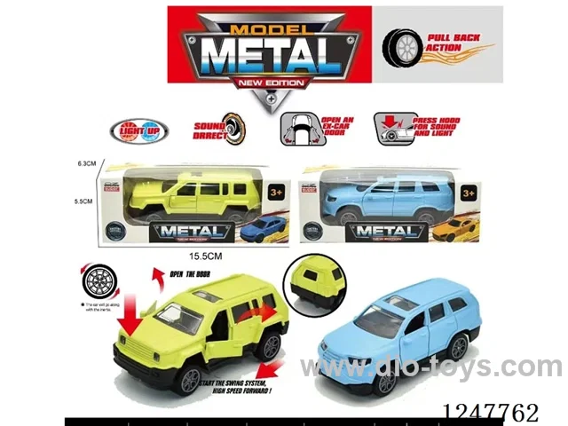 pull back alloy car W L/M included battery -2 colors mixed