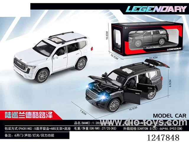 1:28 pull back alloy car W L/M 2 colors mixed