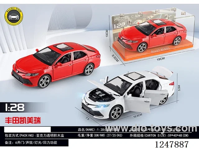 1:28 pull back alloy car W L/M 2 colors mixed included battery