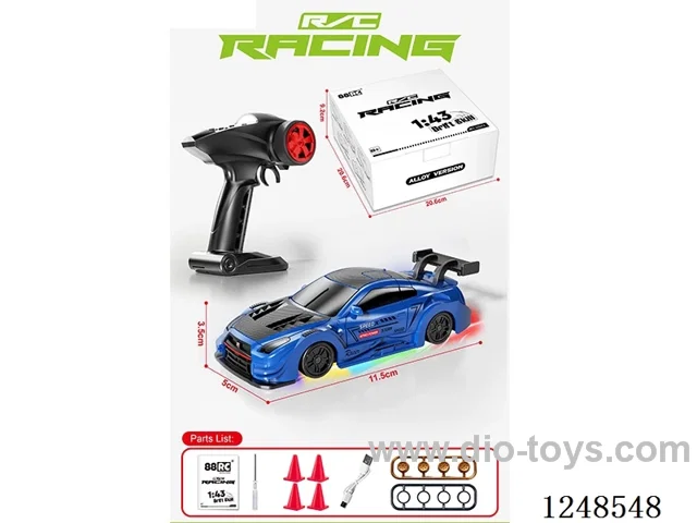 1:43 Alloy Half Scale 4WD RC Car included battery