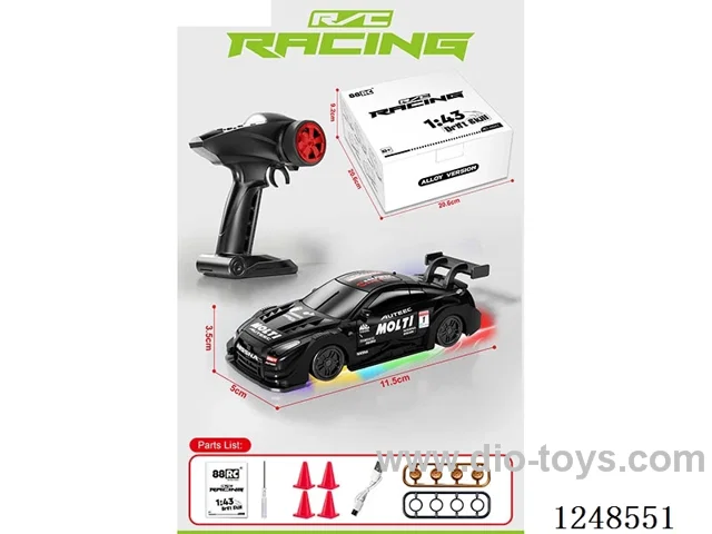1:43 Alloy Half Scale 4WD RC Car included battery