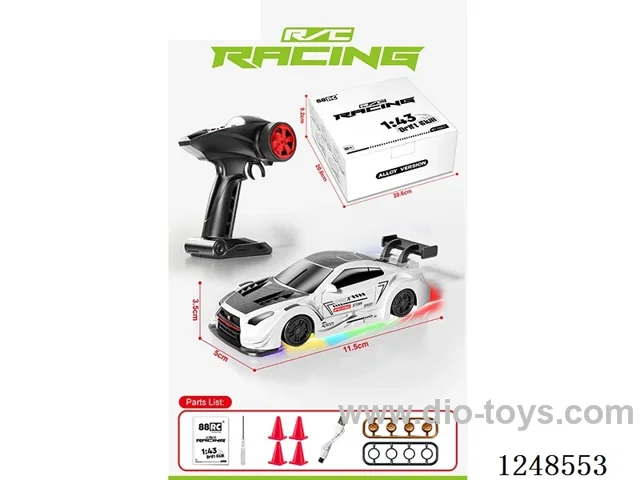 1:43 Alloy Half Scale 4WD RC Car included battery
