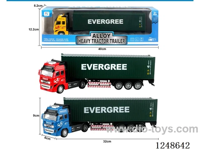 pull back half alloy euro container truck