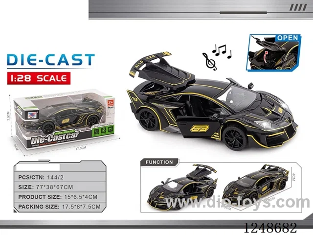 1:28 pull back alloy car W L/M included battery