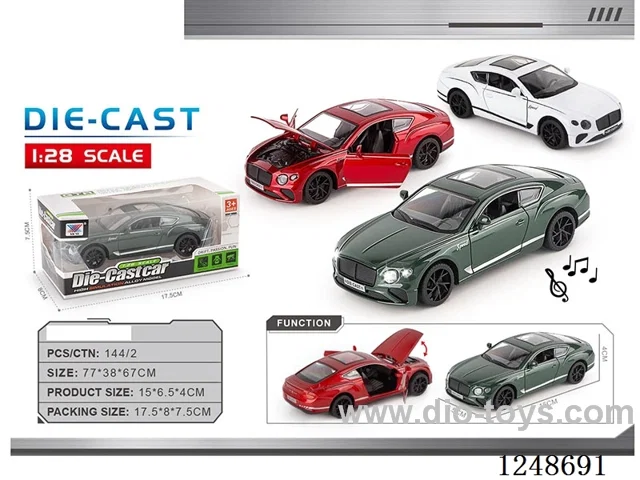 1:28 pull back alloy car W L/M included battery