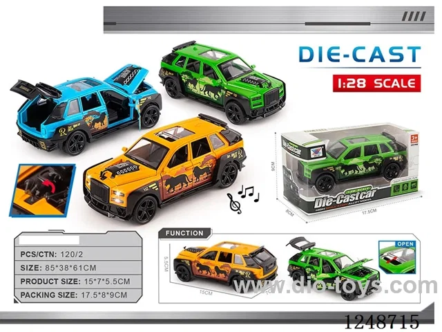 1:28 pull back alloy car W L/M included battery