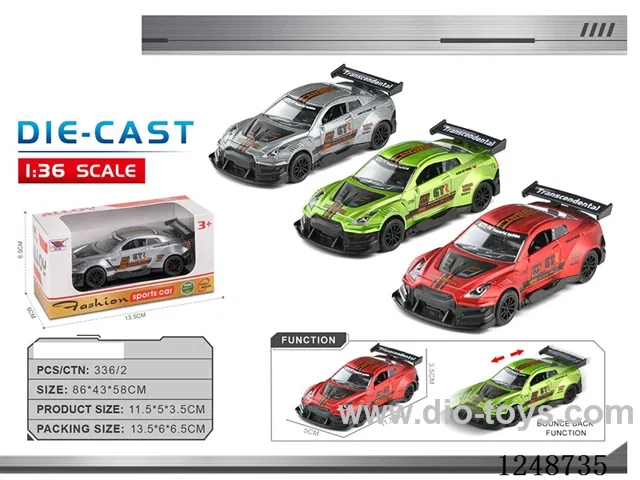 1:40 pull back alloy car