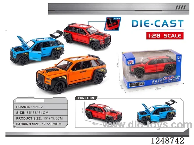 1:28 pull back alloy car