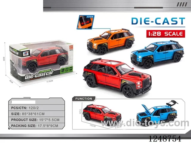 1:28 pull back alloy car W L/M included battery
