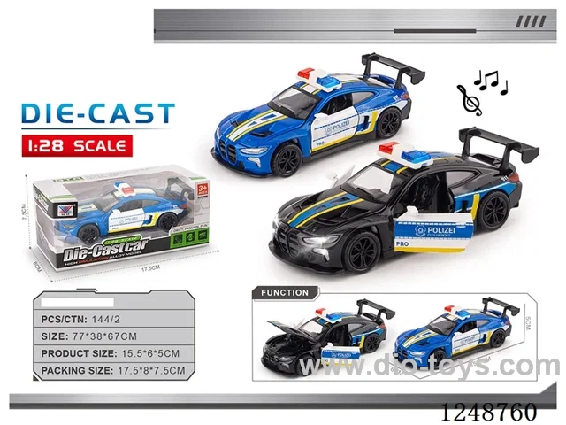 1:28 pull back alloy car W L/M included battery