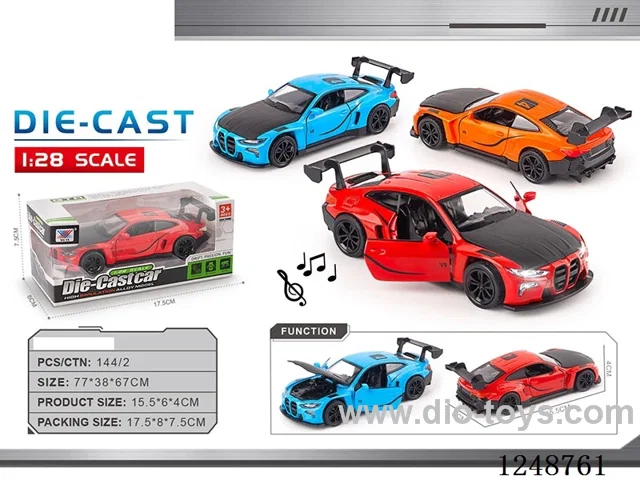 1:28 pull back alloy car W L/M included battery
