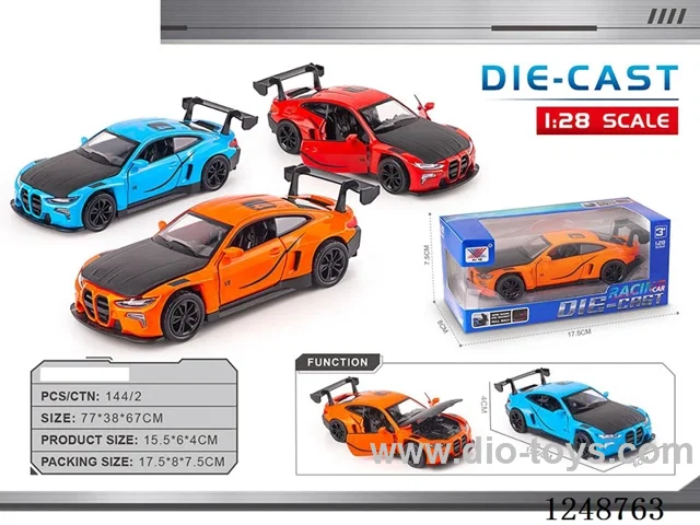 1:28 pull back alloy car