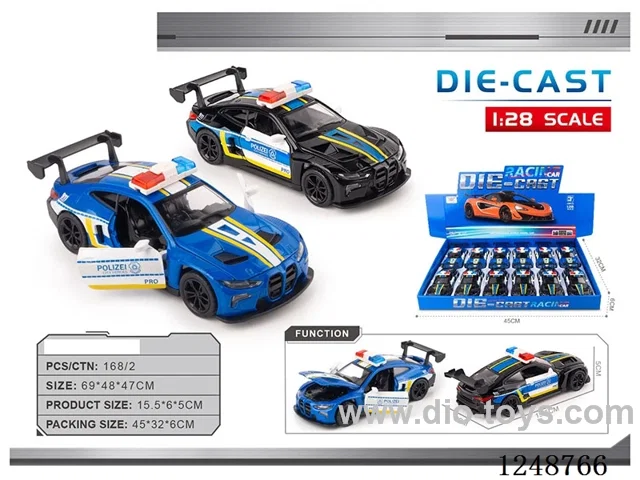 1:28 pull back alloy car 12PCS
