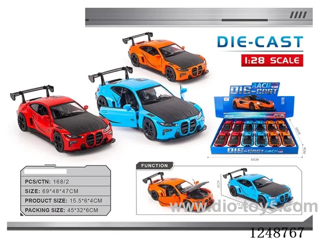 1:28 pull back alloy car 12PCS