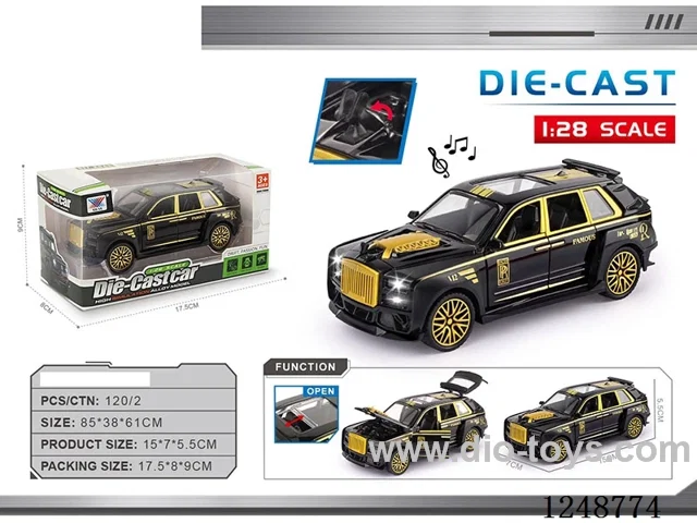 1:28 pull back alloy car W L/M included battery