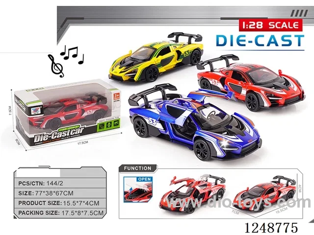 1:28 pull back alloy car W L/M included battery