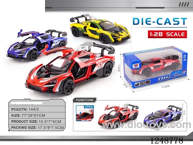1:28 pull back alloy car