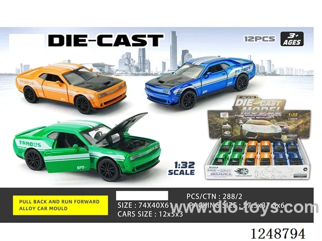 1:32 pull back alloy car 12PCS