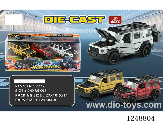 1:36 pull back alloy car 3PCS