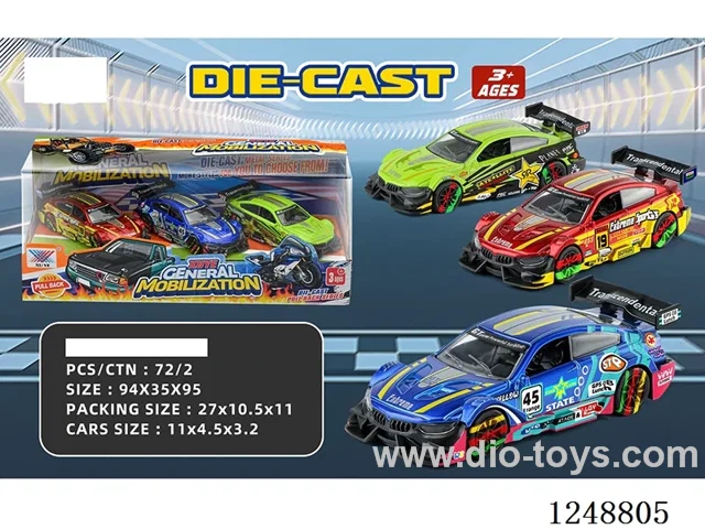 1:40 pull back alloy car 3PCS