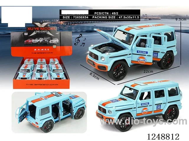 1:24 pull back alloy car W L/M 6PCS