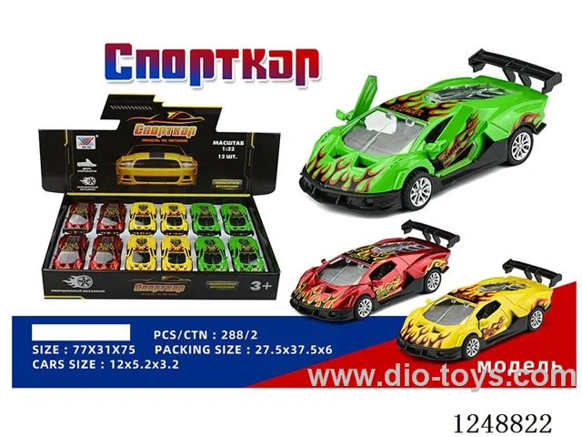 1:32 pull back alloy car (Russian) 12PCS