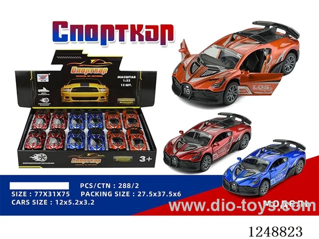 1:32 pull back alloy car (Russian) 12PCS