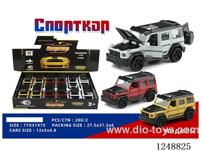 1:32 pull back alloy car (Russian) 12PCS