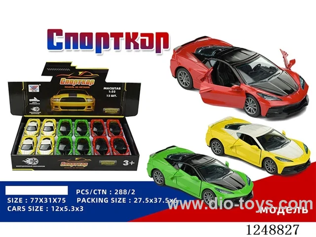1:32 pull back alloy car (Russian) 12PCS